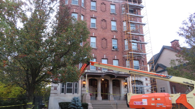 Apartment building under construction requiring code compliance